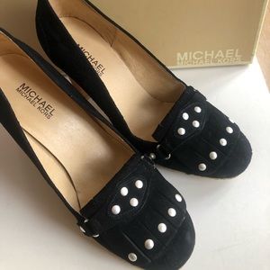 Vintage New Micheal Kors Suede Fringe Pumps  size 8 Stunning Retro Attitude Look